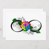 Unendlichkeitssymbol mit Rainbow-Rose Ankündigung (Vorne/Hinten)