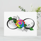 Unendlichkeitssymbol mit Rainbow-Rose Ankündigung (Stehend Vorderseite)