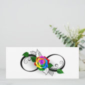Unendlichkeitssymbol mit Rainbow-Rose Ankündigung (Stehend Vorderseite)