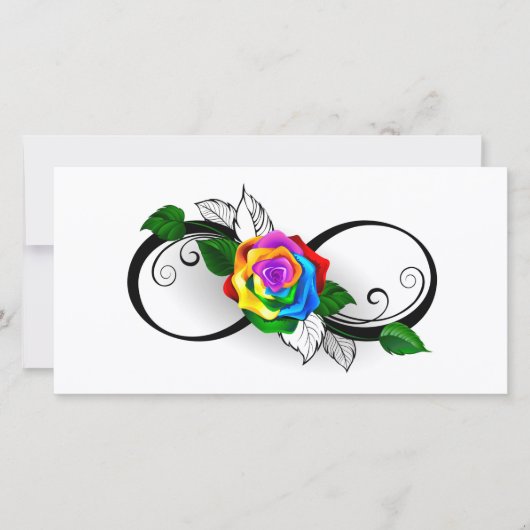 Unendlichkeitssymbol mit Rainbow-Rose Ankündigung (Vorderseite)
