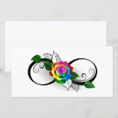 Unendlichkeitssymbol mit Rainbow-Rose Ankündigung (Vorne/Hinten)