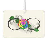 Unendlichkeitssymbol mit Rainbow-Rose Autolufterfrischer (Rückseite)