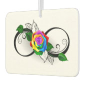 Unendlichkeitssymbol mit Rainbow-Rose Autolufterfrischer (Links)