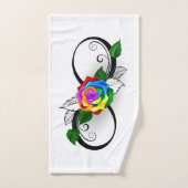 Unendlichkeitssymbol mit Rainbow-Rose Badhandtuch Set (Handtuch)