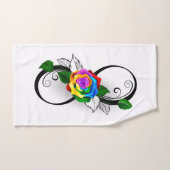 Unendlichkeitssymbol mit Rainbow-Rose Badhandtuch Set (Handtuch)