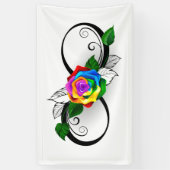 Unendlichkeitssymbol mit Rainbow-Rose Banner (Vertikal)