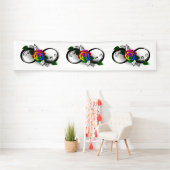 Unendlichkeitssymbol mit Rainbow-Rose Banner (Insitu)