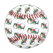 Unendlichkeitssymbol mit Rainbow-Rose Baseball (Rückseite)