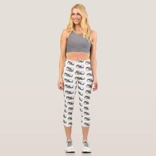 Unendlichkeitssymbol mit Rainbow-Rose Capri Leggings