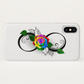 Unendlichkeitssymbol mit Rainbow-Rose Case-Mate iPhone Hülle (Rückseite (Horizontal))
