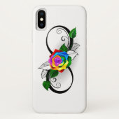Unendlichkeitssymbol mit Rainbow-Rose Case-Mate iPhone Hülle (Rückseite)