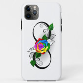 Unendlichkeitssymbol mit Rainbow-Rose Case-Mate iPhone Hülle (Rückseite)