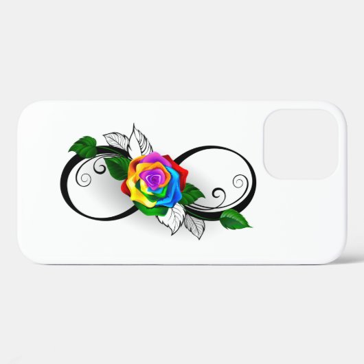 Unendlichkeitssymbol mit Rainbow-Rose Case-Mate iPhone Hülle (Rückseite (Horizontal))