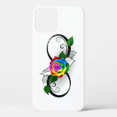 Unendlichkeitssymbol mit Rainbow-Rose Case-Mate iPhone Hülle (Rückseite)