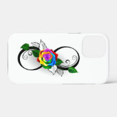 Unendlichkeitssymbol mit Rainbow-Rose Case-Mate iPhone Hülle (Rückseite (Horizontal))