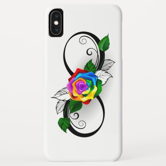 Unendlichkeitssymbol mit Rainbow-Rose Case-Mate iPhone Hülle (Rückseite)