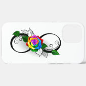 Unendlichkeitssymbol mit Rainbow-Rose Case-Mate iPhone Hülle (Rückseite (Horizontal))