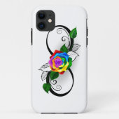 Unendlichkeitssymbol mit Rainbow-Rose Case-Mate iPhone Hülle (Rückseite)