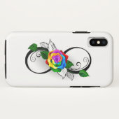 Unendlichkeitssymbol mit Rainbow-Rose Case-Mate iPhone Hülle (Rückseite (Horizontal))