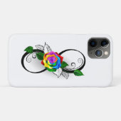 Unendlichkeitssymbol mit Rainbow-Rose Case-Mate iPhone Hülle (Rückseite (Horizontal))