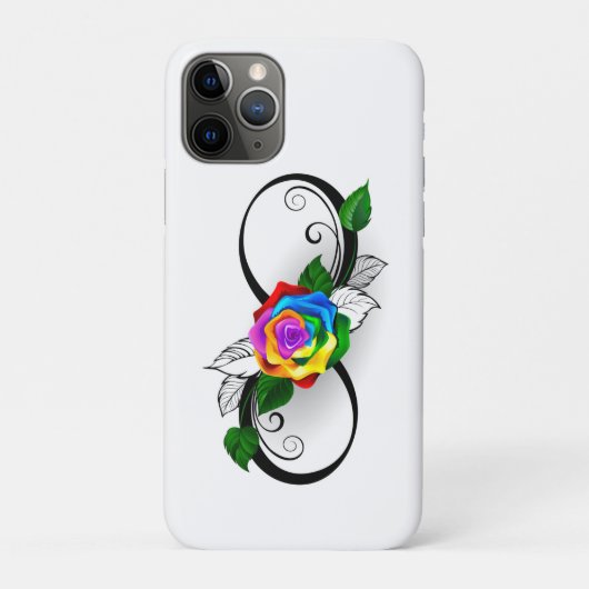 Unendlichkeitssymbol mit Rainbow-Rose Case-Mate iPhone Hülle (Rückseite)
