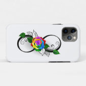 Unendlichkeitssymbol mit Rainbow-Rose Case-Mate iPhone Hülle (Rückseite (Horizontal))