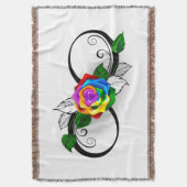 Unendlichkeitssymbol mit Rainbow-Rose Decke (Vorderseite Vertikal)