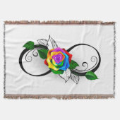 Unendlichkeitssymbol mit Rainbow-Rose Decke (Vorderseite)