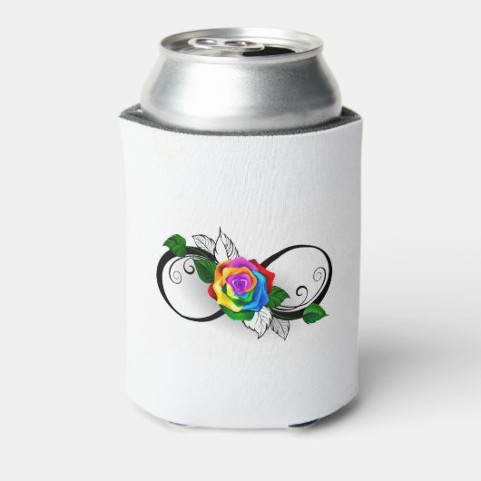 Unendlichkeitssymbol mit Rainbow-Rose Dosenkühler (Kanne Rückseite)