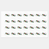 Unendlichkeitssymbol mit Rainbow-Rose Etiketten (Blatt)