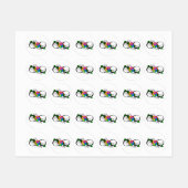 Unendlichkeitssymbol mit Rainbow-Rose Etiketten (Blatt)