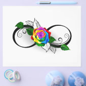 Unendlichkeitssymbol mit Rainbow-Rose Flyer (Einzeln)
