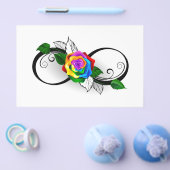Unendlichkeitssymbol mit Rainbow-Rose Flyer (Einzeln)