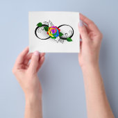 Unendlichkeitssymbol mit Rainbow-Rose Flyer (Gruppe)