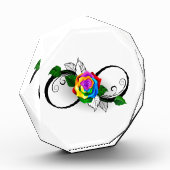 Unendlichkeitssymbol mit Rainbow-Rose Fotoblock (Links)