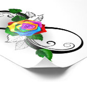 Unendlichkeitssymbol mit Rainbow-Rose Fotodruck (Ecke)