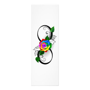 Unendlichkeitssymbol mit Rainbow-Rose Fotodruck