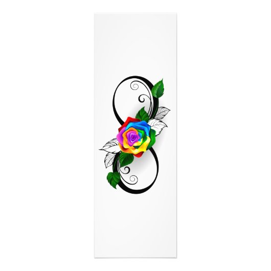Unendlichkeitssymbol mit Rainbow-Rose Fotodruck (Vorne)