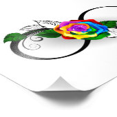 Unendlichkeitssymbol mit Rainbow-Rose Fotodruck (Ecke)