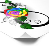 Unendlichkeitssymbol mit Rainbow-Rose Fotodruck (Ecke)