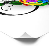 Unendlichkeitssymbol mit Rainbow-Rose Fotodruck (Ecke)