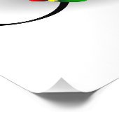 Unendlichkeitssymbol mit Rainbow-Rose Fotodruck (Ecke)