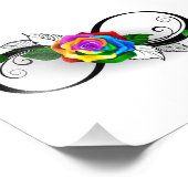 Unendlichkeitssymbol mit Rainbow-Rose Fotodruck (Ecke)