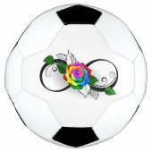 Unendlichkeitssymbol mit Rainbow-Rose Fußball (Vorderseite)