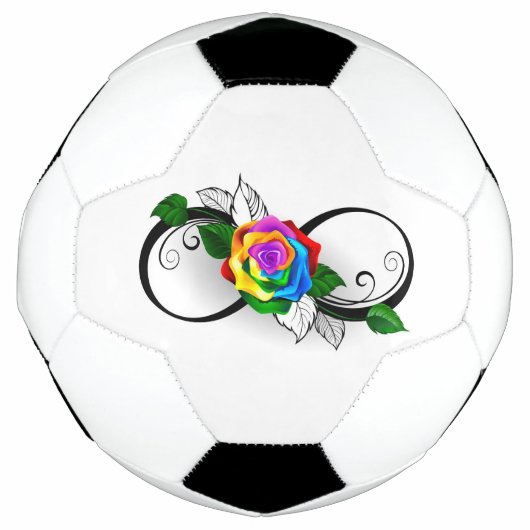 Unendlichkeitssymbol mit Rainbow-Rose Fußball (Vorderseite)