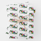 Unendlichkeitssymbol mit Rainbow-Rose Geschenkpapier Set (Beispiel)