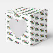 Unendlichkeitssymbol mit Rainbow-Rose Geschenkschachtel (Vorderseite)