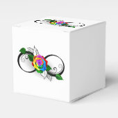 Unendlichkeitssymbol mit Rainbow-Rose Geschenkschachtel (Vorderseite)