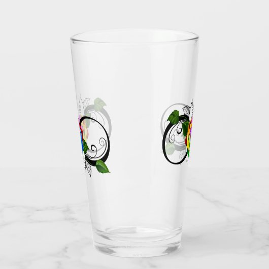 Unendlichkeitssymbol mit Rainbow-Rose Glas (Links)