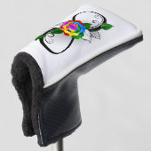 Unendlichkeitssymbol mit Rainbow-Rose Golf Headcover (3/4 Vorderseite)